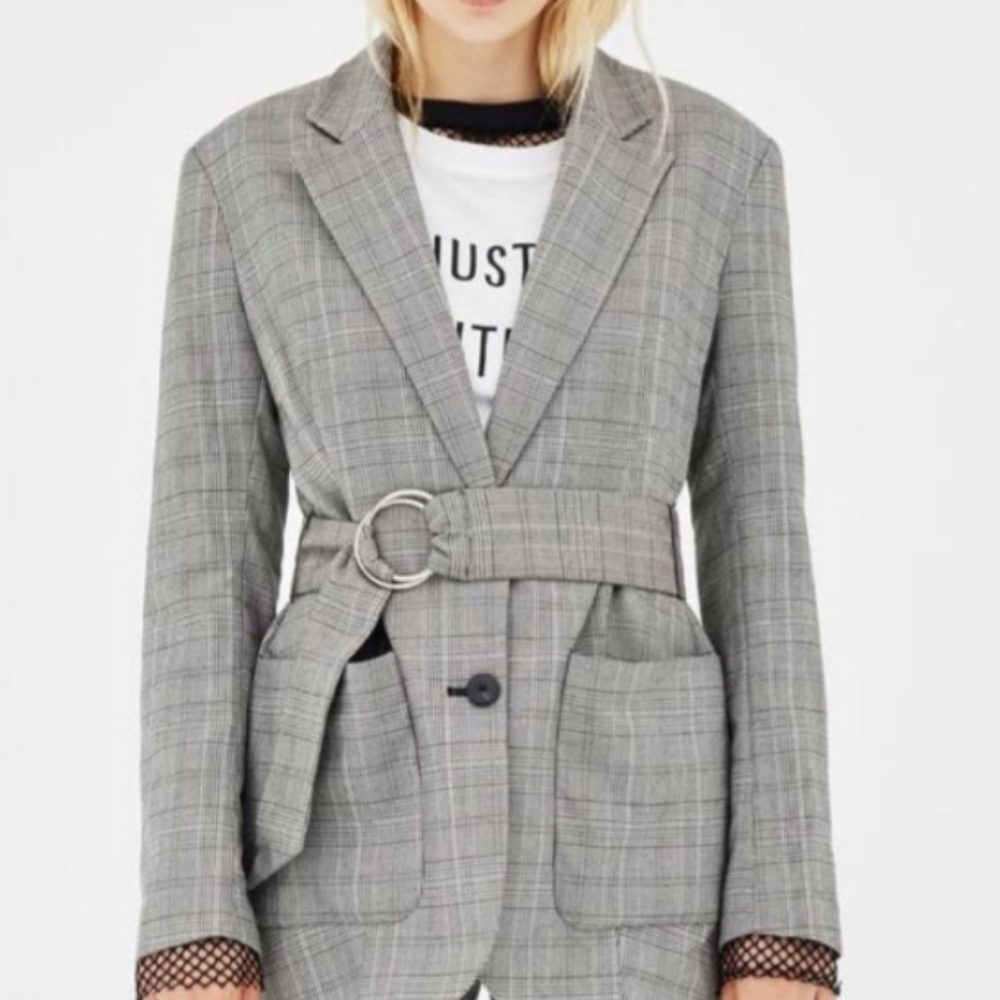 Bershka Checked Blazer - Picture 2 of 2